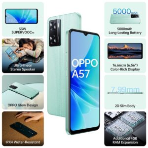 OPPO A57 (Glowing Green, 64 GB)  (4 GB RAM)