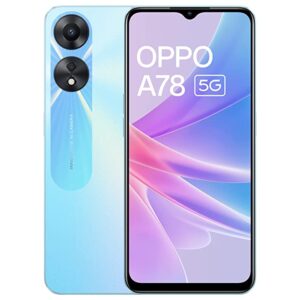 Oppo A78 5G (Glowing Blue, 8GB RAM, 128 Storage) | 5000 mAh Battery with 33W SUPERVOOC Charger| 50MP AI Camera | 90Hz